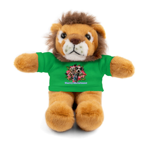 Custom Photo Festive Poinsettia Stuffed Animals with Tee